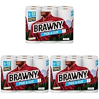 Brawny® Pick-A-Size® Paper Towels, 6 Double Rolls (Pack of 3)