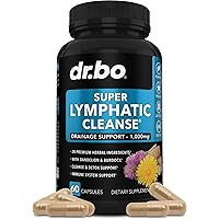 Lymphatic Drainage Supplements Pills - Lymphatic Support Total Herbal Cleanse Products with Echinacea, Ginger, Dandelion, Red Root & Red Clover Supplement - Lymph Node Detox Lymphatic System Drainage