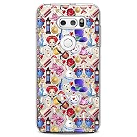 TPU Case Replacement for LG Stylo 6 K61 K51S K42 K30 K20 Stylo 5 K40 K11 K10 K8 Cartoon Silicone Wonderland Red Queen Lightweight Flexible Print Tea Party Soft Clear Slim fit Cute Design