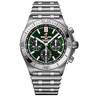 Breitling Chronomat B01 42 Chronograph Automatic Green Dial Mens Watch AB01343A1L1A1
