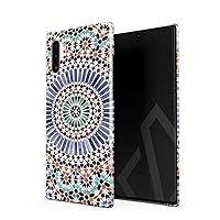 BURGA Phone Case Compatible with Samsung Galaxy Note 10 Plus - Pastel Illusion Moroccan Marrakesh Tile Pattern Colorful Mosaic Cute Case for Women Thin Design Durable Hard Plastic Protective Case
