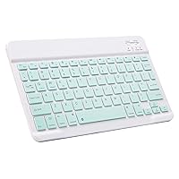 Ultra-Slim Bluetooth Keyboard Portable Mini Wireless Keyboard Rechargeable for Apple iPad iPhone Samsung Tablet Phone Smartphone iOS Android Windows (10 inch Light Green)