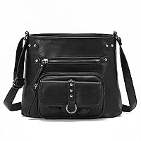 Crossbody Bags and Purses for Women Shoulder Bag Multi Pocket Soft Pu Leather Adjustable Shoulder purse
