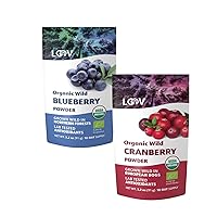 LOOV Bundle | 1 Organic Wild Blueberry Powder and 1 Organic Wild Cranberry Powder | No Added Sugar | Freeze Dried Berries from Northern Europe | 3.2Oz Packs