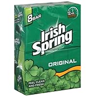 Irish Spring Deodorant Bar Soap Original, 3.75 oz bars, 8 ea (Pack of 4)