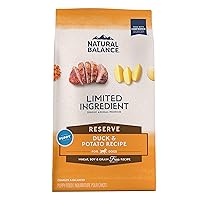 Natural Balance Limited Ingredient Puppy Grain-Free Dry Dog Food, Reserve Duck & Potato Recipe, 12 Pound (Pack of 1)