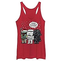 STAR WARS Women's Holiday Boba It's Cold Junior's Racerback Tank