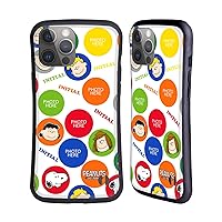 Head Case Designs Officially Licensed Custom Customized Personalized Peanuts Pattern Art Hybrid Case Compatible with Apple iPhone 14 Pro Max