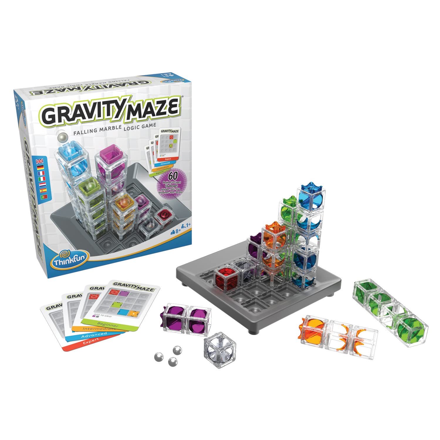 ThinkFun Gravity Maze Falling Marble Challenge Logic Brain Game and STEM Toys for Kids Age 8 Years Up - Gifts