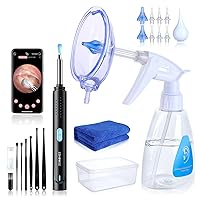 Ear Wax Removal Tool,Ear Cleaner Kit,Ear Flushing Kit for Adults Ear Cleaning Kit,Ear Irrigation Kit with Ear Cleaner Camera