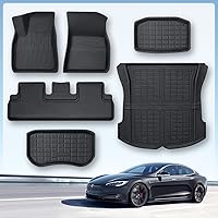 TAPTES 6 PCS for Tesla Model 3 Floor Mats 2023 2022 2021, Full Set Premium Floor Lines for Model 3 All Weather Cargo Liners Front Rear Trunk Mat,Custom Fit for Model 3 Interior Accessories 2021-2023