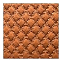 Faux Leather Quilted Faux Leather Diamond Fluted Car Seating Vehicle Upholstery Fabric，Diamond Square Stitch Faux Leather Leatherette (Size : 1.55×1m/5X3.29ft) (Color : Oranje, Size : 1.55X10m)