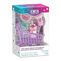3C4G: Tiny Treats Trolley Lip Gloss Set - 4 Scented Gloosess & Miniature Shopping Cart, Watermelon, Strawberry, Cherry Vanilla, Girls & Tweens Ages 8+