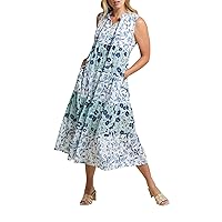 Tribal Women's Lined Slvless Tiered Dress