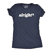 Womens Alright Cubed T Shirt Funny Nerdy Math Joke Tee for Ladies