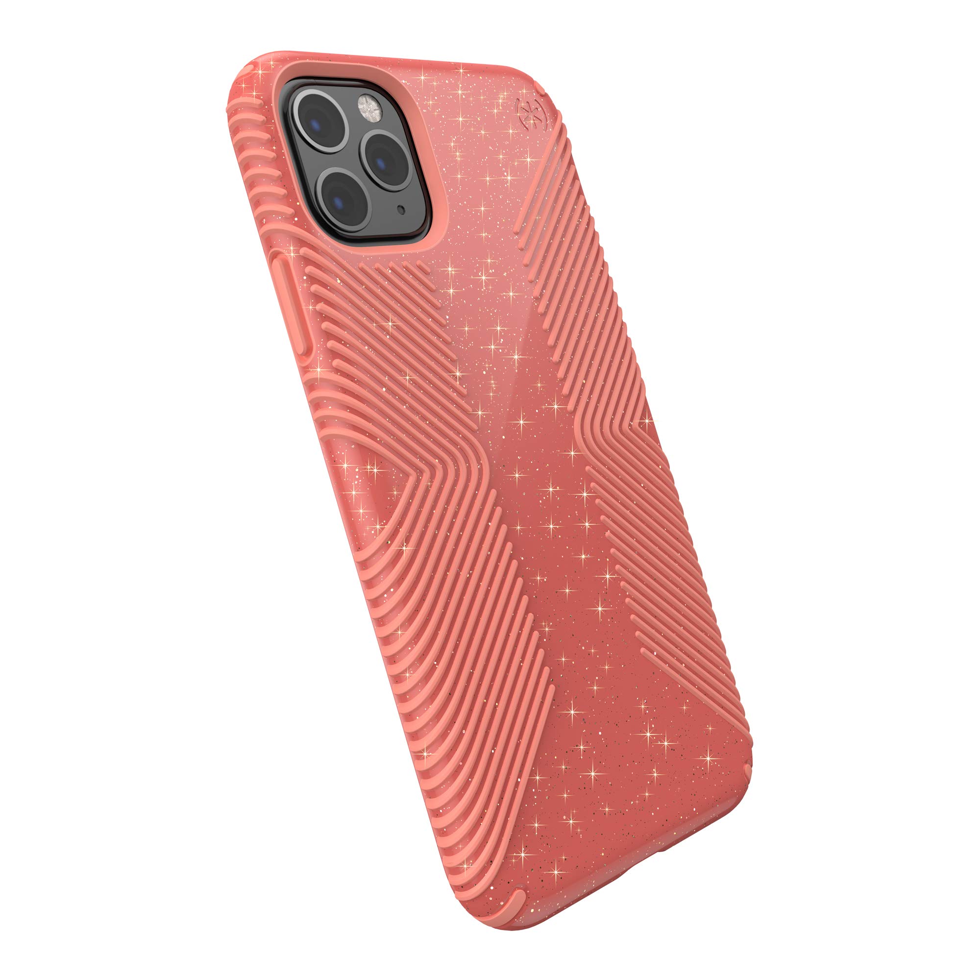 Speck Products Presidio Grip + Glitter iPhone 11 PRO Max Case, Lilypink Glitter/Papaya Pink (130036-8533)
