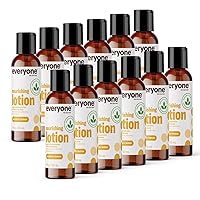 Everyone Nourishing Hand and Body Lotion, Travel Size, 2 Ounce (Pack of 12), Coconut and Lemon, Plant-Based Lotion with Pure Essential Oils, Coconut Oil, Aloe Vera and Vitamin E
