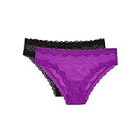 Smart & Sexy Women's Mesh & Lace Cheeky Brief Panties, Available in Multi Packs