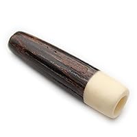 Wood and Tagua Nut Pipe, Handmade, Fairtrade, Brown and Ivory White, eco-friendly, lightweight