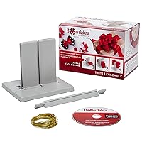 Bowdabra Bow Maker Tool for Ribbon, Create Bows for Wreaths, Decor, Gifts, Kit Includes 10 Yards of Gold Bow Wire