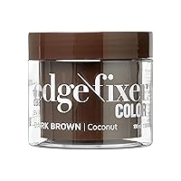 KISS COLORS & CARE Color Edge Fixer 3.38 oz (100mL)- Dark Brown, Hides Grays & Fills In Hairline, Moisturizing, Adds Shine, No Flakes, 24 Hour Maximum Hold, Sleek Results, Keep Edges In Check