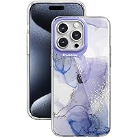 SWITCHEASY Aesthetic Case for Women Compatible with iPhone 15 Pro Max – 6.7” Protective Case, 10FT Drop Protection, Never-Fade Vivid Wash Painting | Artist - Veil