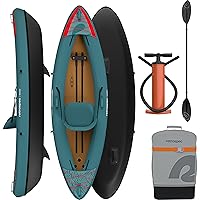 Retrospec Coaster 1 Person Inflatable Kayak, 220lb Weight Capacity, Puncture Resistant, Lightweight Inflatable Kayak for Adults with Pump, Paddle and Easy to Carry Bag