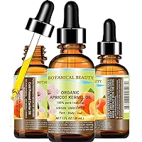ORGANIC APRICOT KERNEL OIL Australian. 100% Pure Virgin Unrefined Cold Pressed Carrier Oil 1 oz- 30 ml. For Face, Hair, Body, Nails, Skin, Anti - aging