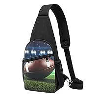 Sling Bag Crossbody for Women Fanny Pack American Football Chest Bag Daypack for Hiking Travel Waist Bag