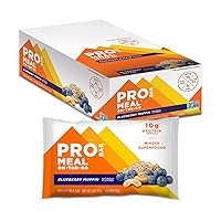 Meal Bar, Blueberry Muffin, Non-GMO, Gluten-Free, Healthy, Plant-Based Whole Food Ingredients, Natural Energy, 3 Ounce (Pack of 12)