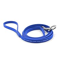 Jelly Pet Leash l Waterproof and Easy to Clean l Made in America l Stronger Than Leather (3/8'' x 6', Royal Blue)