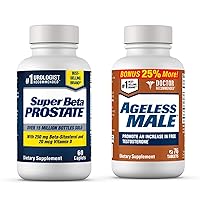 New Vitality Ageless Male Free Testosterone Booster & Super Beta Prostate Supplement for Men - Boost Free Testosterone & Reduce Frequent Nighttime Bathroom Trips with Science-Based Formulas