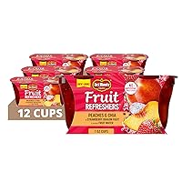 Del Monte FRUIT AND CHIA FRUIT CUP Snacks, Peaches in Strawberry Dragon Fruit, 12 Pack, 7 oz, 2 Count (Pack of 6)