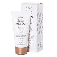 & Vitex Milk Line Anti-Aging Facial Day Cream for All Skin Types, 50 ml with Goat Milk Proteins, Vitamins, Coconut Oil, Green Tea and Ginger Extracts