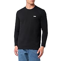 Men's Small Logo Cotton Crew Neck Long Sleeve Shirt