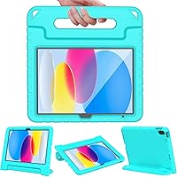 LTROP iPad 10th Generation Case 2022 10.9-inch, iPad 10th Gen Case, iPad 10 Case for Kids, Durable Convertible Handle Stand Kid-Friendly Case for iPad 10.9 2022(10th Gen) for Toddler Girls Boys, Teal