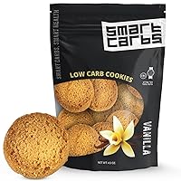 Smart Carbs Shortbread Cookies Vanilla - Sugar Free Keto Snack Food Low Carb Kosher Snacks Healthy Indulgence - Gluten Free, Zero Trans Fat, Cookie Desserts Sweets, 4.5oz