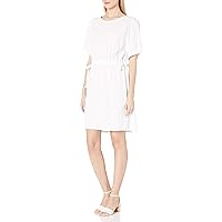 M Made in Italy Women's Short Sleeve Drawsting Dress