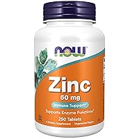 Supplements, Zinc (Zinc Gluconate) 50 mg, Supports Enzyme Functions*, Immune Support*, 250 Tablets