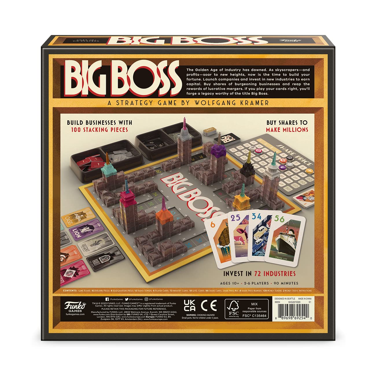 Funko Big Boss Strategy Board Game for 2-6 Players Ages 10+