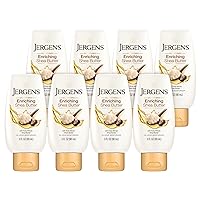 Jergens, Hand and Body Lotion, Shea Butter Deep Conditioning Moisturizer, 3X More Radiant Skin, with Pure Shea Butter, Dermatologist Tested, 3 Oz, Pack of 8