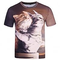 Unisex 3D T-Shirt Designed Print Titanic Cats Lovers Shirts Cool