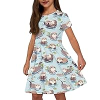 Cute Summer Dresses for Teen Girls Kids 2-14 Years for Casual Summer
