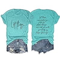 Let Them Misunderstand You T-Shirts Women's Encouragement Shirts Casual Short Sleeve Tees Funny Letter Graphic Tops