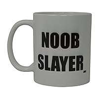 Rogue River Tactical Best Funny Coffee Mug Noob Slayer Gamer Video Games Novelty Cup Great Gift Idea For Men or Women
