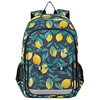 ALAZA Lemon Branches and Fruits on Blue Background Backpack Bookbag Laptop Notebook Bag Casual Travel Trip Daypack for Women Men Fits 15.6 Laptop