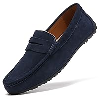Men's Leather Casual Slip on Loafers Driving Walking Shoes