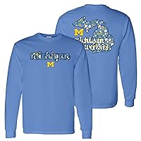 NCAA Flower Pattern State, Team Color Long Sleeve, College, University