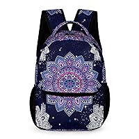 Indian Floral Paisley Ornament Pattern Laptop Backpack Cute Daypack for Camping Shopping Traveling