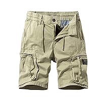 Mens Cargo Shorts Casual Summer Bottoms Big and Tall Relaxed Fit Outdoor Work Shorts Lightweight with Multi Pockets